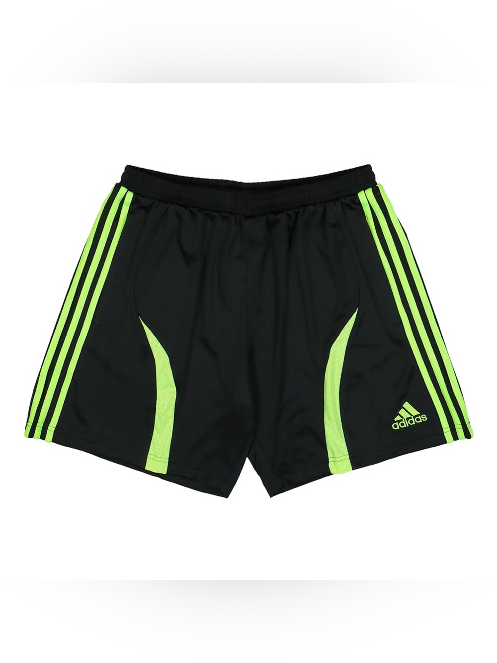 Adidas Adizero Teamgeist Men’s 3-Stripe Shorts JW1350 black bright Green Stripes
